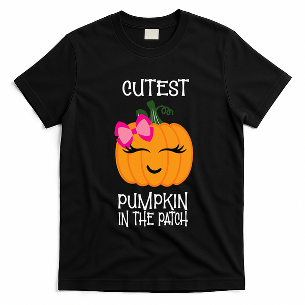 Cutest Coolest Pumpkin In The Patch Halloween T-Shirt - Black