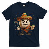 Cinco De Mayo Golf Ball With Sombrero Margarita Golf Lover T-Shirt - Navy Blue