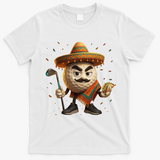 Cinco De Mayo Golf Ball With Sombrero Margarita Golf Lover T-Shirt - White