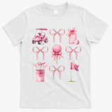 Coquette Golf Bows Preppy Cute Golfer  T-Shirt - White