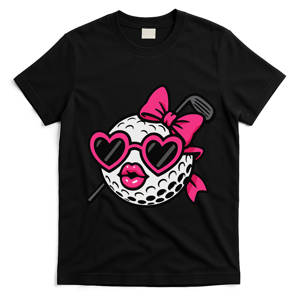 Coquette Golf Chic Preppy Style Cute Fashion Women T-Shirt - Black