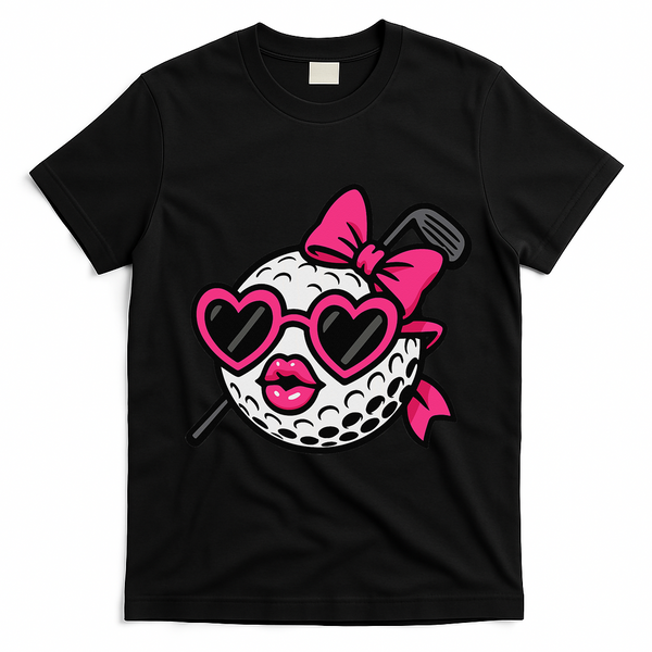 Coquette Golf Chic Preppy Style Cute Fashion Women T-Shirt - Black