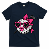 Coquette Golf Chic Preppy Style Cute Fashion Women T-Shirt - Navy Blue