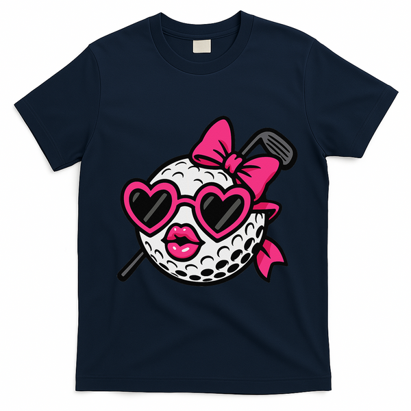 Coquette Golf Chic Preppy Style Cute Fashion Women T-Shirt - Navy Blue