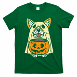 Corgi Ghost Halloween Costume for Dog Lovers T-Shirt - Irish Green