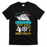 Cruising Into My 40th Birthday 40 Year Old Cruise Birthday T-Shirt - Black