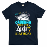Cruising Into My 40th Birthday 40 Year Old Cruise Birthday T-Shirt - Navy