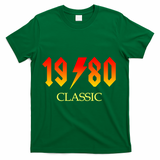1980 Classic Rock 40th Birthday T-Shirt - Green