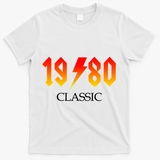 1980 Classic Rock 40th Birthday T-Shirt - White