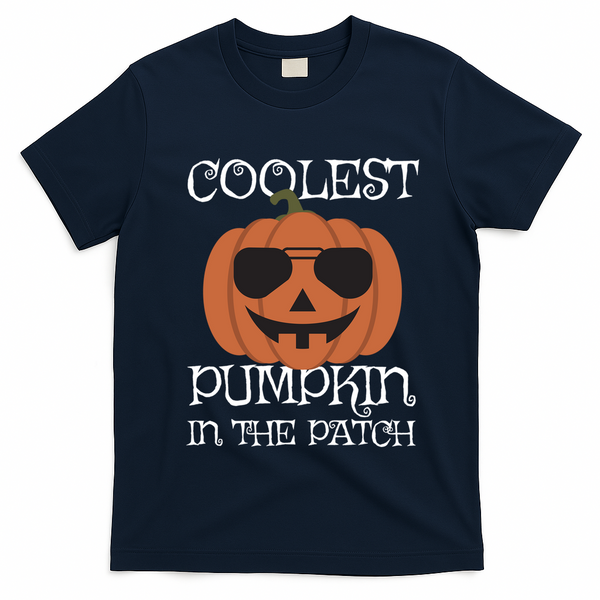 Coolest Pumpkin In The Patch Halloween Cute Gift T-Shirt - Navy Blue