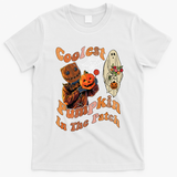 Coolest Pumpkin In The Patch Floral Ghost Funny Gift T-Shirt - White