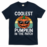 Coolest Pumpkin In The Patch Halloween T-Shirt - Navy Blue