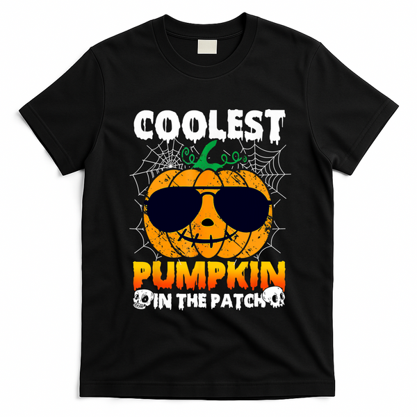 Coolest Pumpkin In The Patch Halloween Great Gift T-Shirt - Black