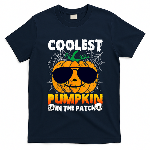 Coolest Pumpkin In The Patch Halloween Great Gift T-Shirt - Navy Blue