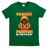 Coolest Pumpkin In The Patch Halloween Kids Design T-Shirt - Irish Green