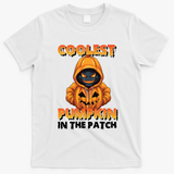 Coolest Pumpkin In The Patch Halloween Kids Design T-Shirt - White