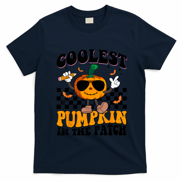 Coolest Pumpkin In The Patch T-Shirt - Navy Blue