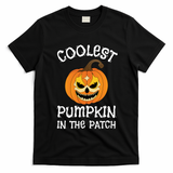 Coolest Pumpkin In The Patch Halloween Fall Design Funny Gift T-Shirt - Black