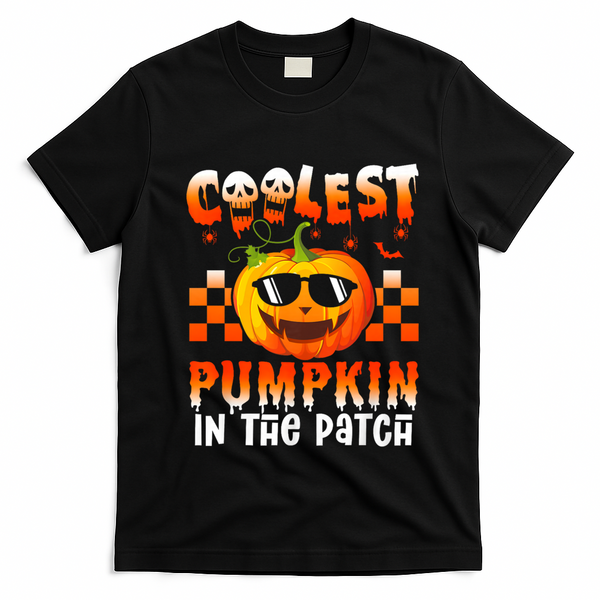 Coolest Pumpkin In The Patch Halloween Gift T-Shirt - Black