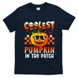 Coolest Pumpkin In The Patch Halloween Gift T-Shirt - Navy Blue