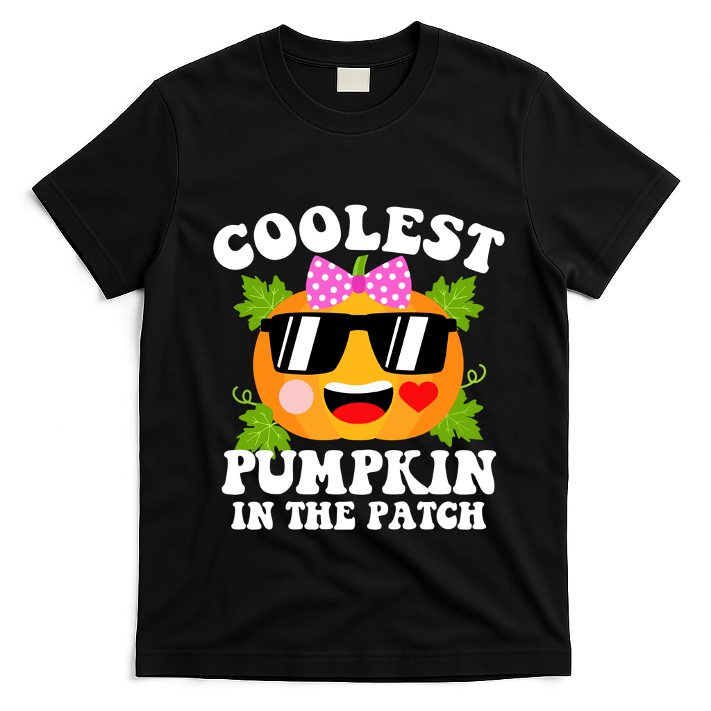 Coolest Pumpkin In The Patch Gift Funny Halloween Costume Gift T-Shirt - Black