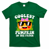 Coolest Pumpkin In The Patch Gift Funny Halloween Costume Gift T-Shirt - Irish Green