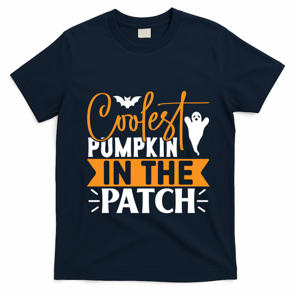 Coolest Pumpkin In The Patch Gift T-Shirt - Navy Blue