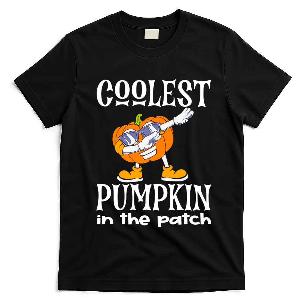 Coolest Pumpkin In The Patch Vintage Pumpkin Halloween Meaningful Gift T-Shirt - Black