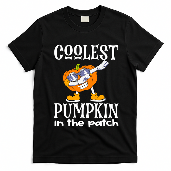 Coolest Pumpkin In The Patch Vintage Pumpkin Halloween Meaningful Gift T-Shirt - Black
