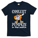Coolest Pumpkin In The Patch Vintage Pumpkin Halloween Meaningful Gift T-Shirt - Navy Blue
