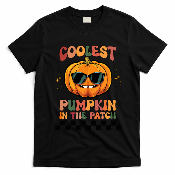 Coolest Pumpkin In The Patch Halloween Meaningful Gift T-Shirt - Black