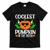 Coolest Pumpkin In The Patch Sunglasses Pumpkin Halloween Gift T-Shirt - Black