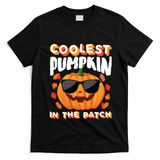 Coolest Pumpkin In The Patch Vintage Halloween Party Cute Gift T-Shirt - Black