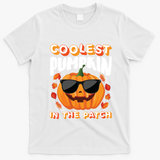 Coolest Pumpkin In The Patch Vintage Halloween Party Cute Gift T-Shirt - White