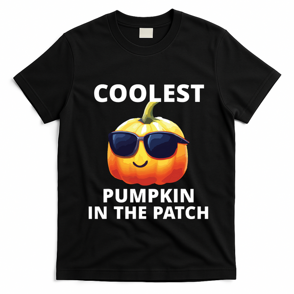Coolest Pumpkin In The Patch Halloween Kids T-Shirt - Black