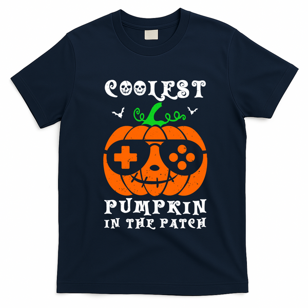 Coolest Pumpkin In The Patch Halloween Costume Meaningful Gift T-Shirt - Navy Blue