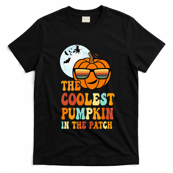 Coolest Pumpkin In The Patch Adorable Halloween T-Shirt - Black