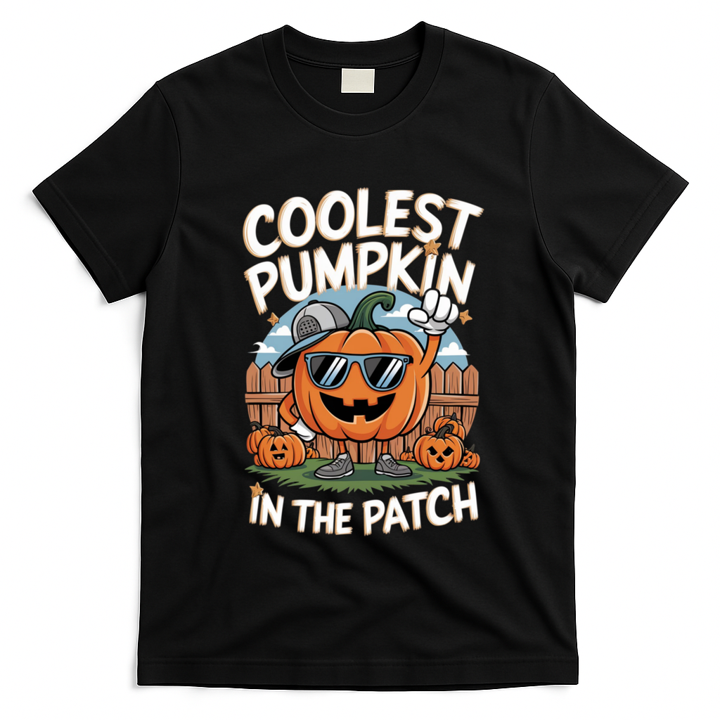 Coolest Pumpkin In The Patch Cute Gift T-Shirt - Black