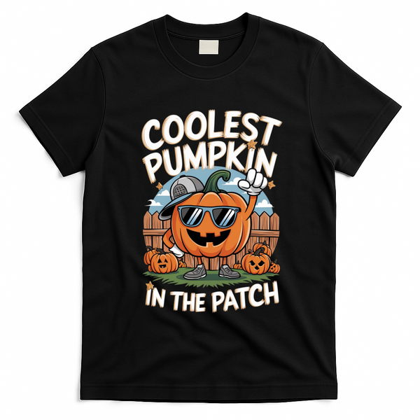 Coolest Pumpkin In The Patch Cute Gift T-Shirt - Black