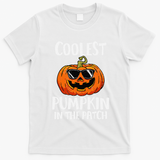 Coolest Pumpkin In The Patch Funny Halloween Gift T-Shirt - White