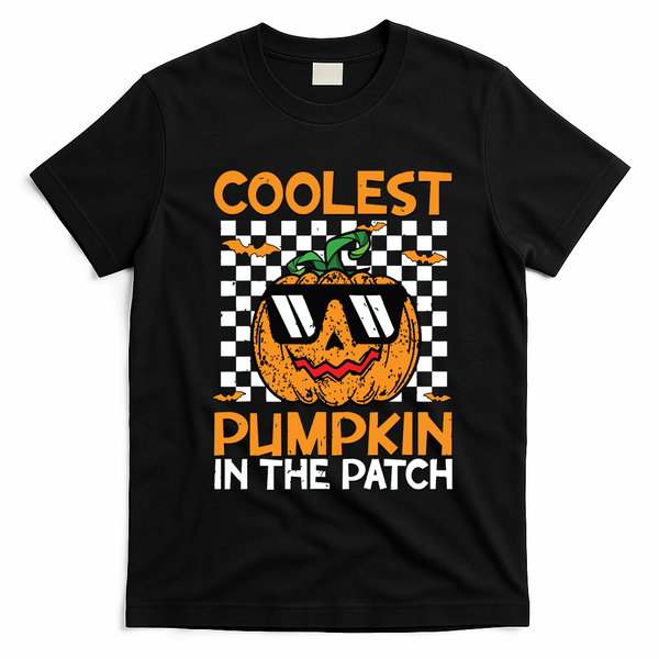 Coolest Pumpkin In The Patch Outfit Halloween T-Shirt - Black