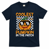 Coolest Pumpkin In The Patch Outfit Halloween T-Shirt - Navy Blue