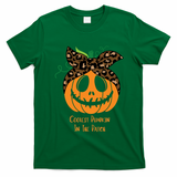 Coolest Pumpkin In The Patch Jackolantern Leopard Head Scarf Cool Gift T-Shirt - Irish Green