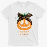 Coolest Pumpkin In The Patch Jackolantern Leopard Head Scarf Cool Gift T-Shirt - White