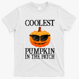 Coolest Pumpkin In The Patch Funny Halloween T-Shirt - White