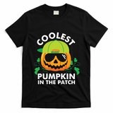 Coolest Pumpkin In The Patch Kids Boy Pumpkin Halloween T-Shirt - Black