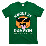 Coolest Pumpkin In The Patch Toddle Boy Halloween Kids T-Shirt - Irish Green