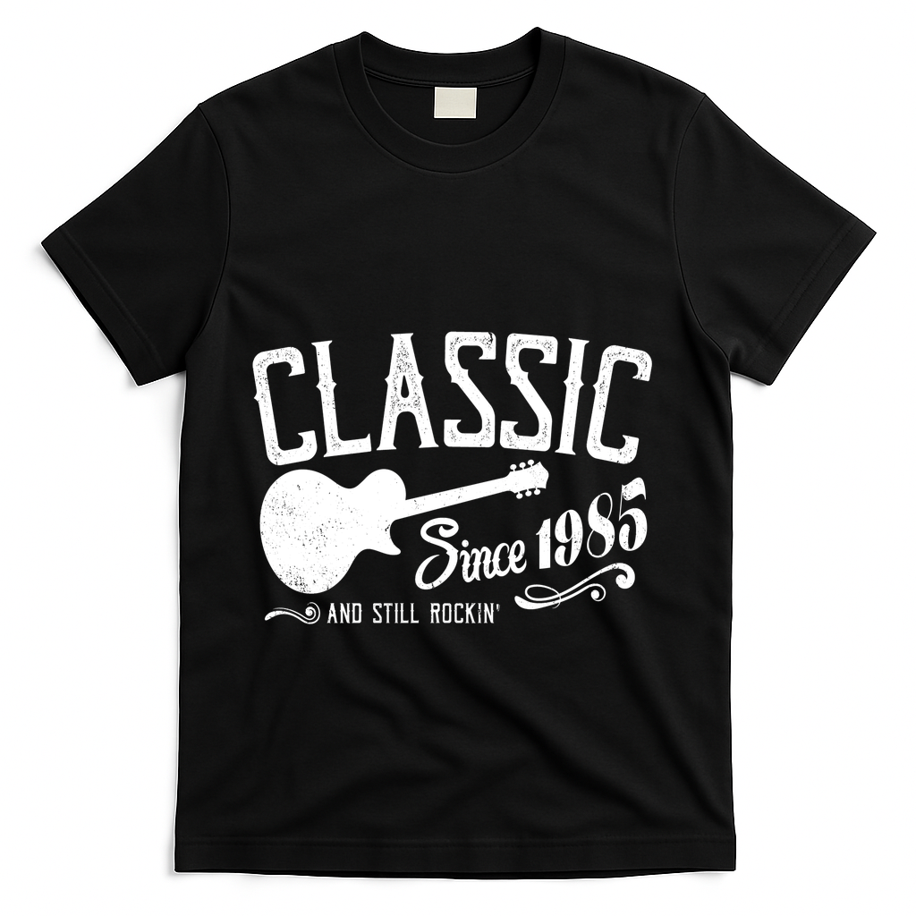 Classic Since 1985 And Still Rockin 40th Birthday T-Shirt - Black