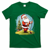 Christmas Santa Claus Golf Xmas Gift T-Shirt - Irish Green