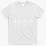 Dry Bones Come Alive Relaxed Funny Skeleton Dancing T-Shirt - White
